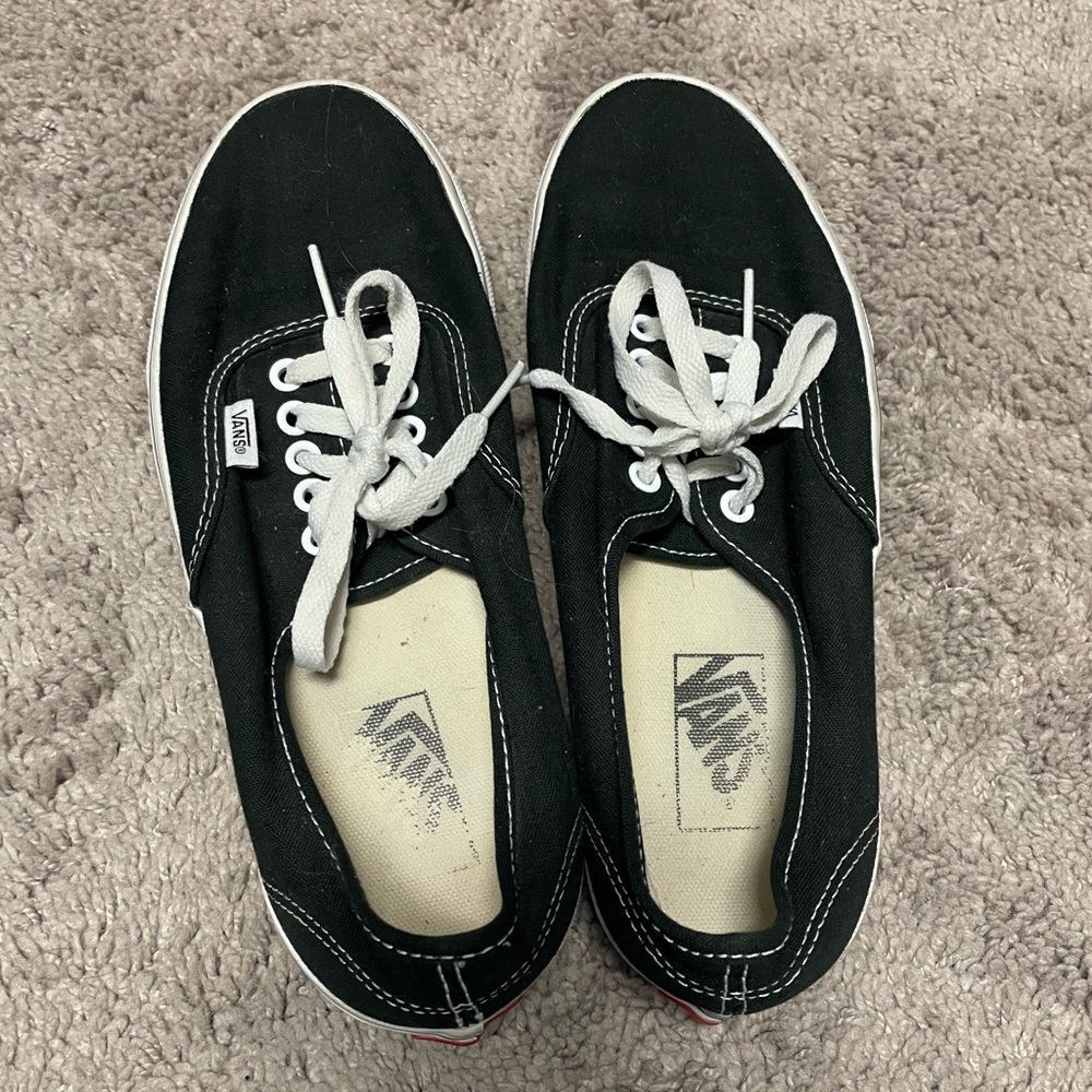 Classic black Vans. Size 10.